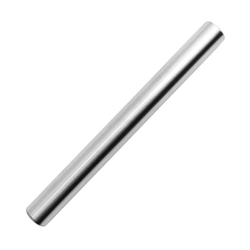 Stainless Steel Non-Stick Embossed Rolling Pin - 20/25/30cm Pizza Pastry Dough Roller