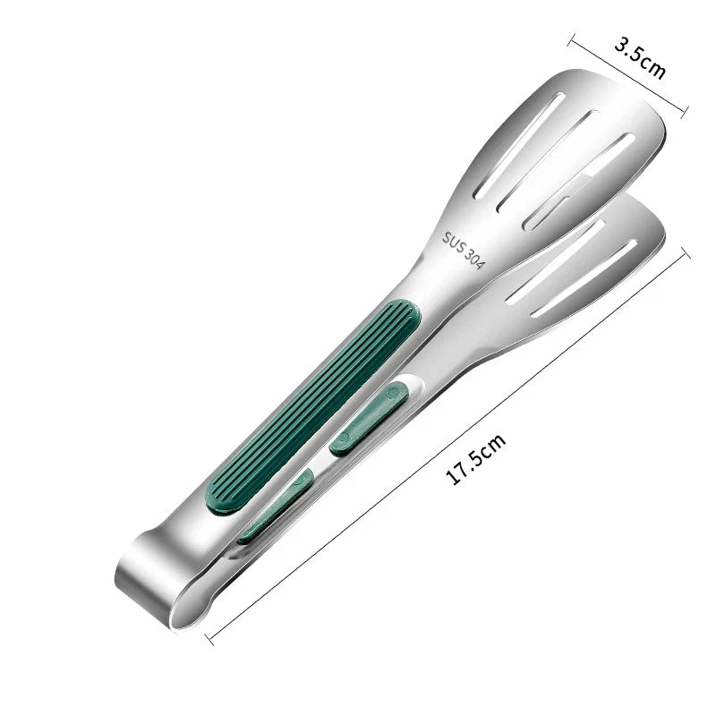 Stainless Steel Anti-Scald Food Tongs Long Handle BBQ Serving Clip