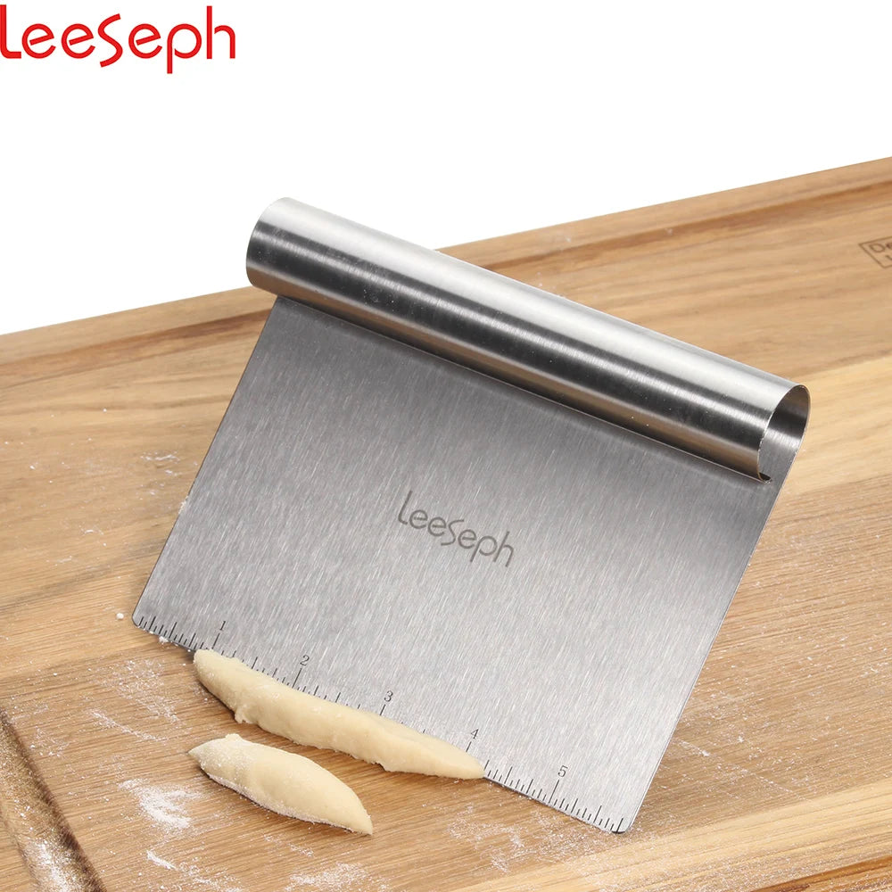 Leeseph Stainless Steel Dough Scraper & Cutter