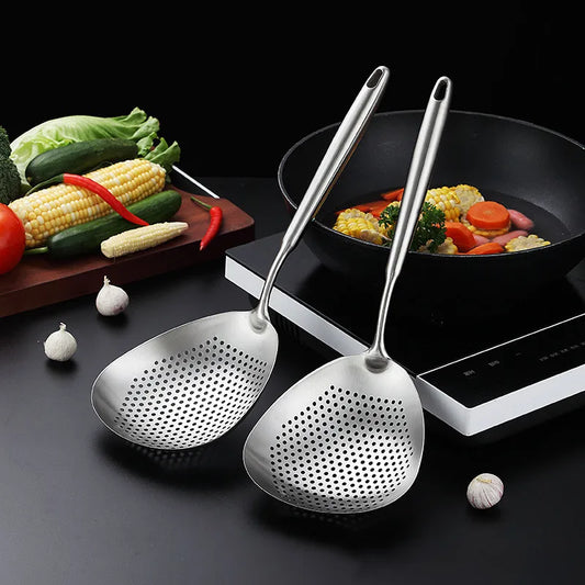 Stainless Steel Colander Spoon Strainer Drainer Kitchen Tool