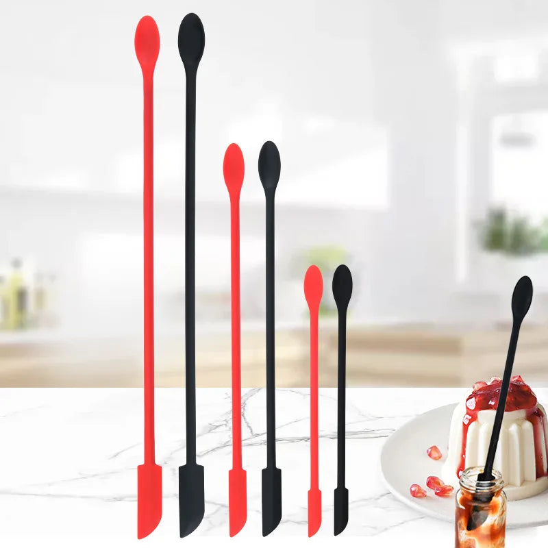 3Pcs Silicone Spatula Set Double Head Reusable Baking Scraper Spoon