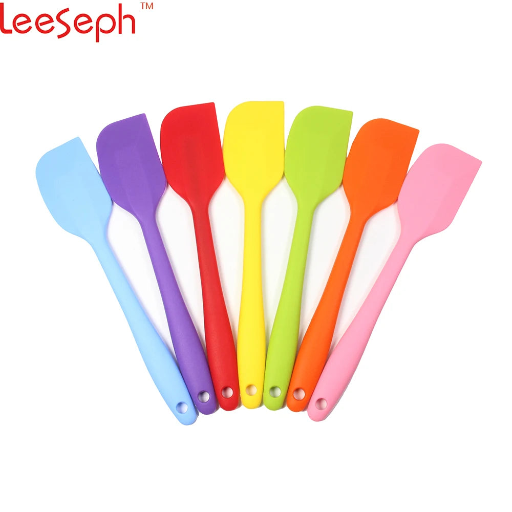 Leeseph 8" Silicone Spatula - Heat Resistant Non-Stick Cooking Utensil (Multicolor)