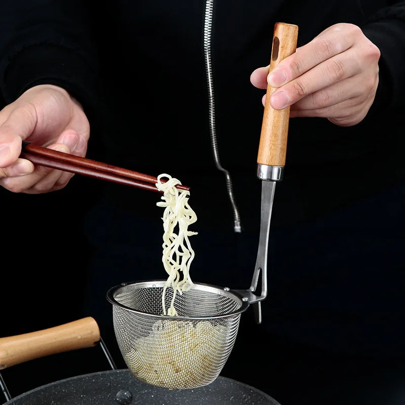 Stainless Steel Skimmer Spoon with Wooden Handle