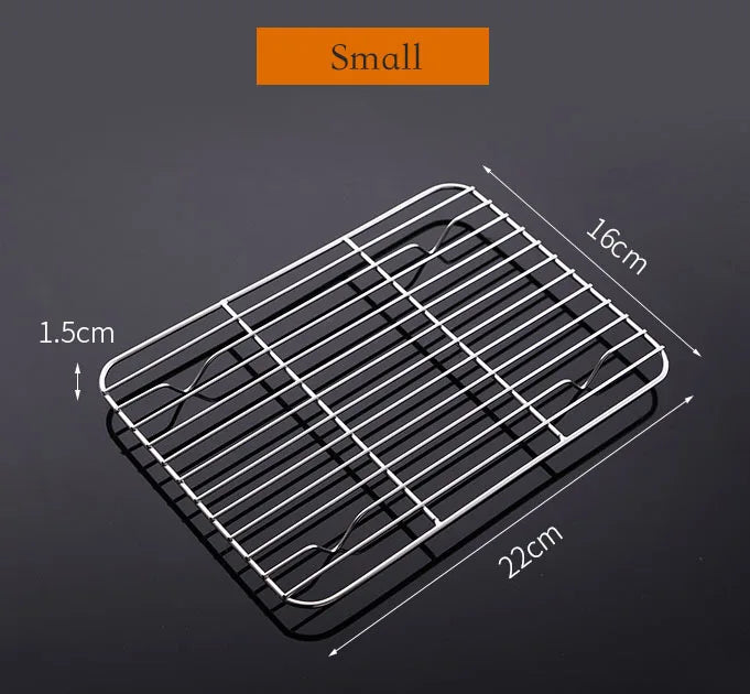 Stainless Steel Non-stick Cooling Rack Baking Tray Pizza Grill Oven Shelf