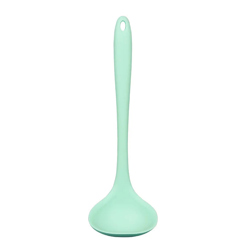 Silicone Long Handle Soup Spoon Ramen Ladle Kitchen Utensils