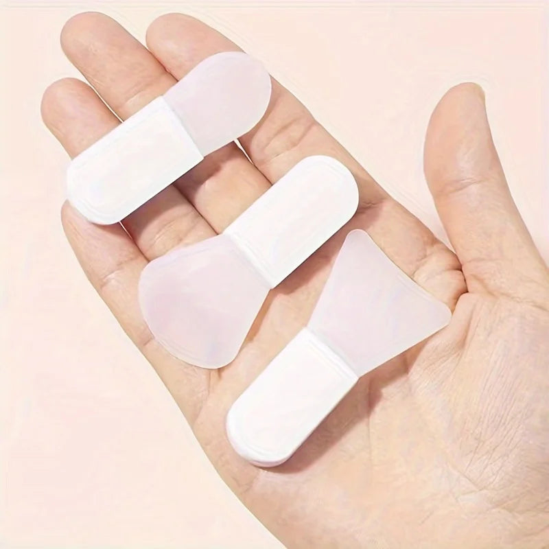 3-Piece Silicone Mask Applicator Set, Makeup Spatula, Facial Brush Tool