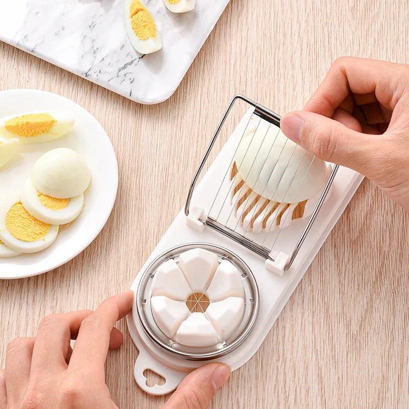 Multi-Functional Stainless Steel Egg Cutter and Divider