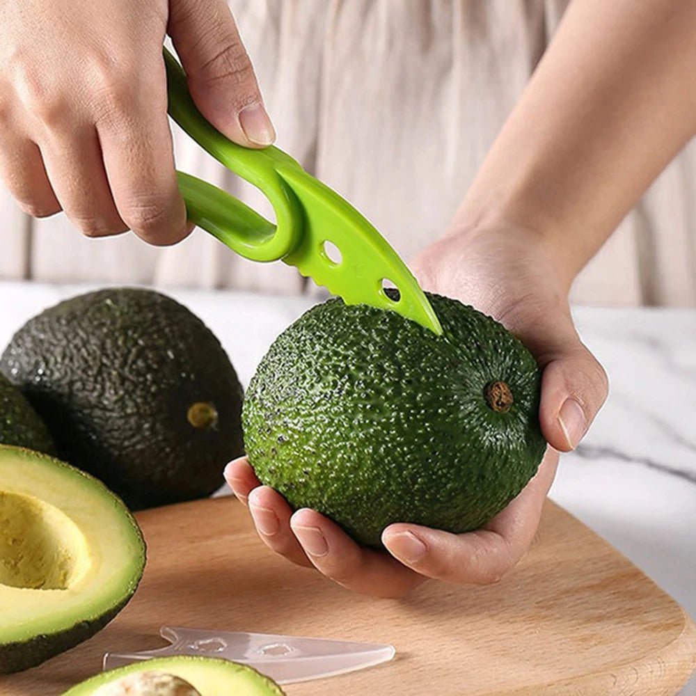 3 In 1 Avocado Slicer Corer Peeler Cutter Separator Kitchen Tool