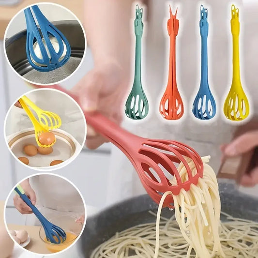 3-in-1 Egg Beater Milk Mixer Noodle Tongs Baking Tool