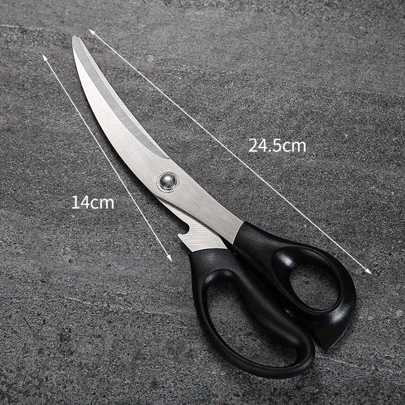 304 Stainless Steel Long Handle Food Tongs Barbecue Steak Clip Turkey Scissors