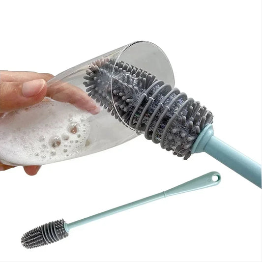 Silicone Bottle Brush Cleaner Long Handle Cup Scrubber