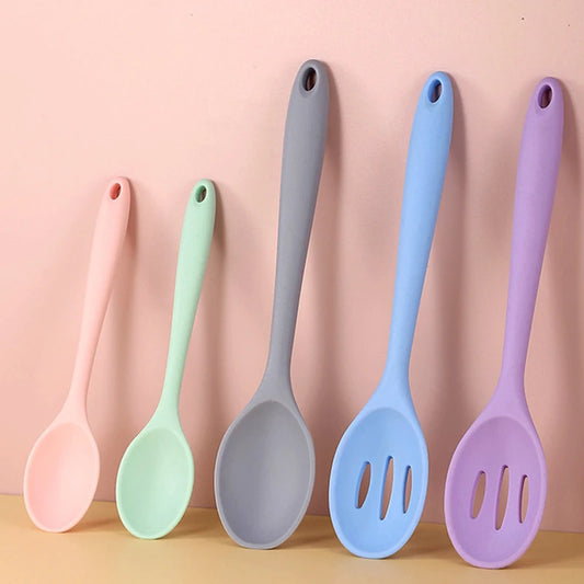 Silicone Ladle Colander Spoon for Soup, Ramen, Rice, Salad, Stirring