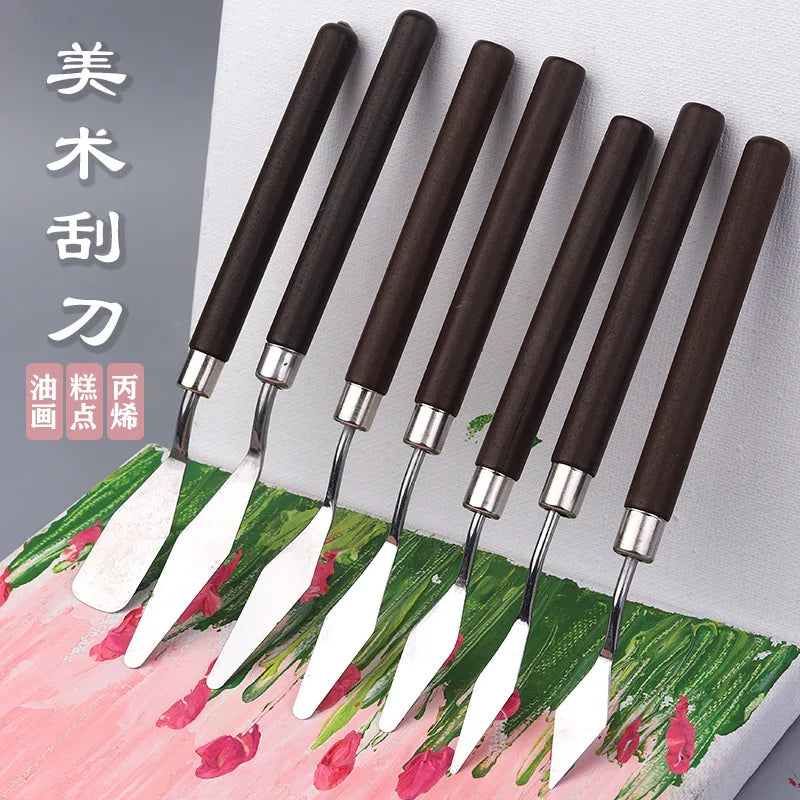 Stainless Steel Painting Knife Set - Art Spatula Tools for Oil Painting & Cake Decorating