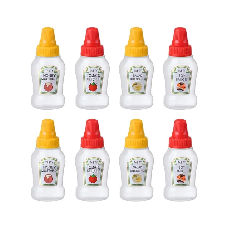 Mini Condiment Squeeze Bottles 25ml Dispensers (4/8pcs)