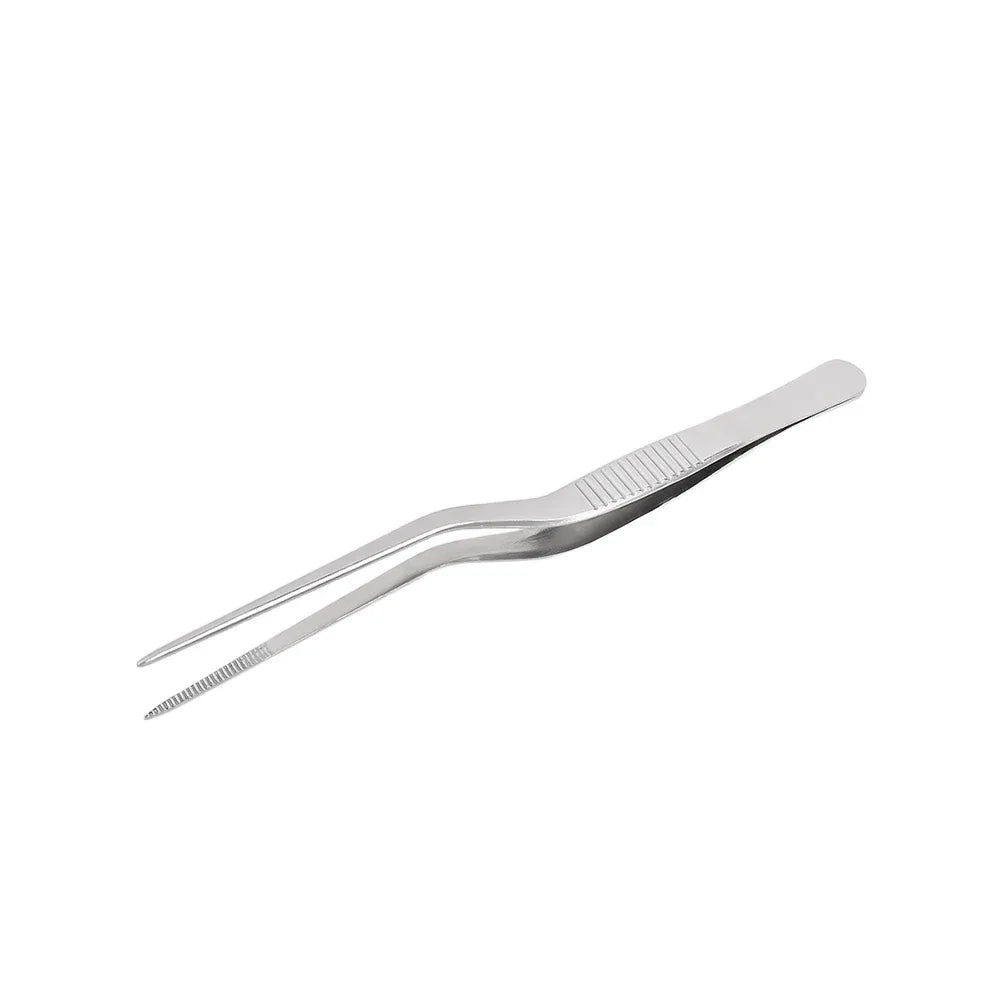 Stainless Steel Kitchen BBQ Tweezer Tongs for Cooking and Picnic