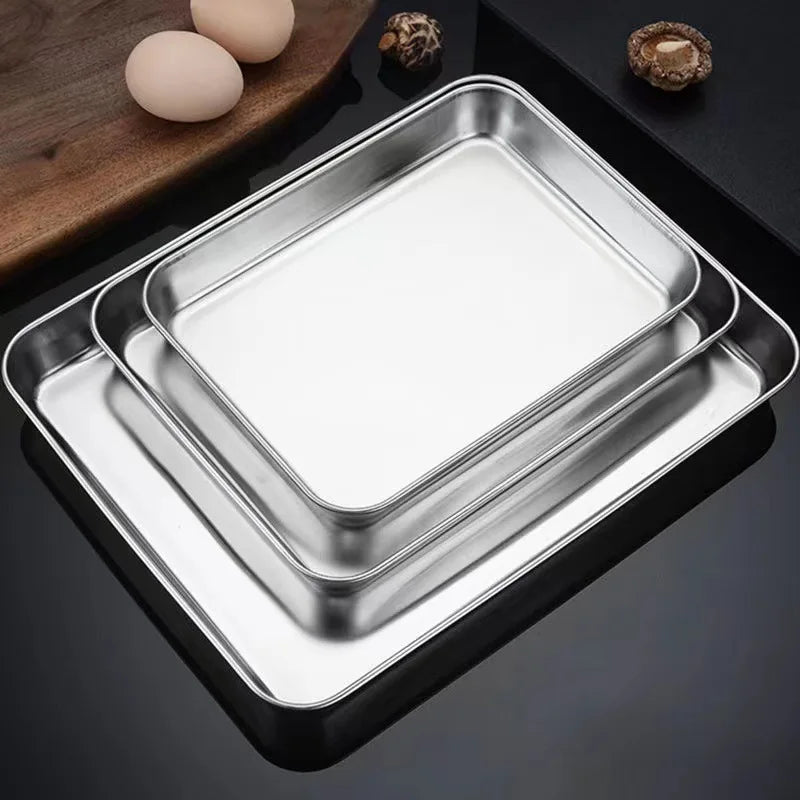 Stainless Steel Non-stick Baking Tray Rectangle Cake Pan