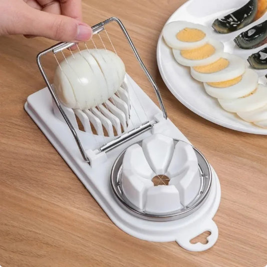 Multifunctional Stainless Steel Egg Slicer Cutter Kitchen Gadget