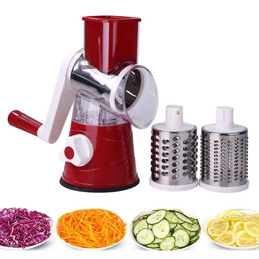 Multi-Color Hand Crank Vegetable Slicer and Shredder