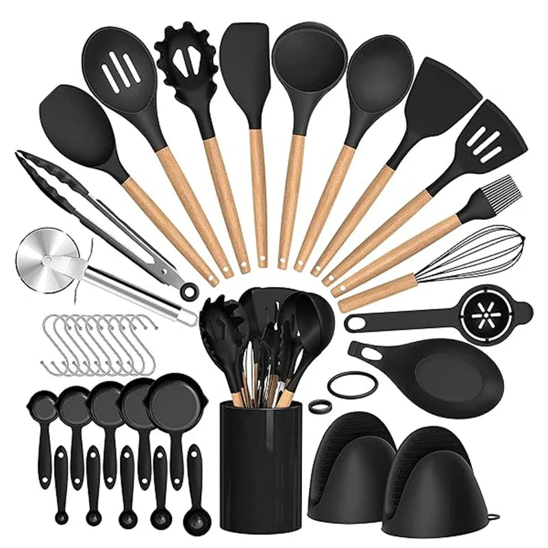 36-Piece Silicone Cooking Utensil Set with Holder