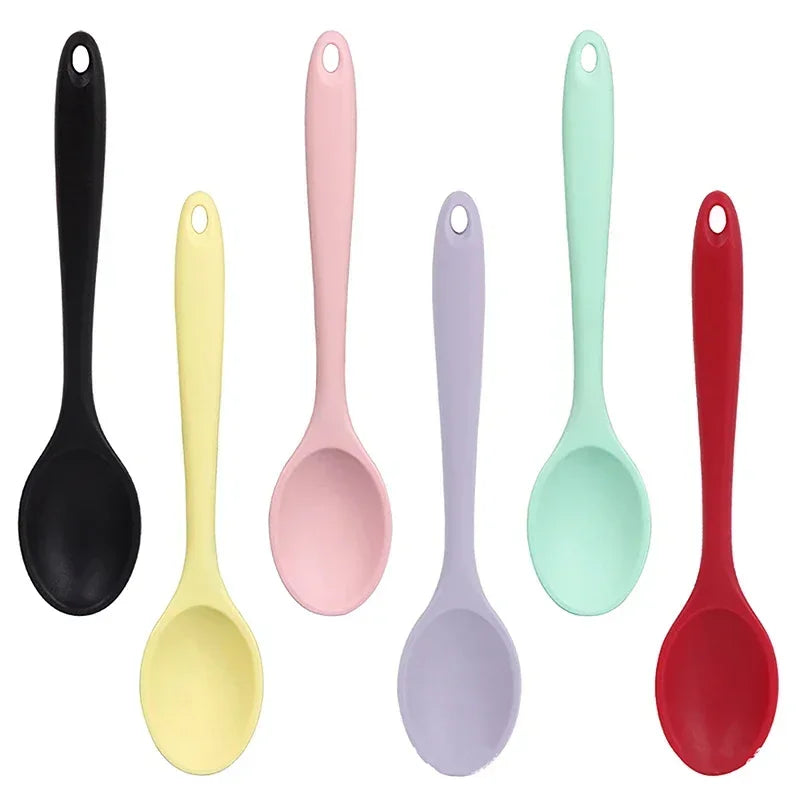 Silicone Long Handle Colander Spoon Ramen Rice Salad Mixing