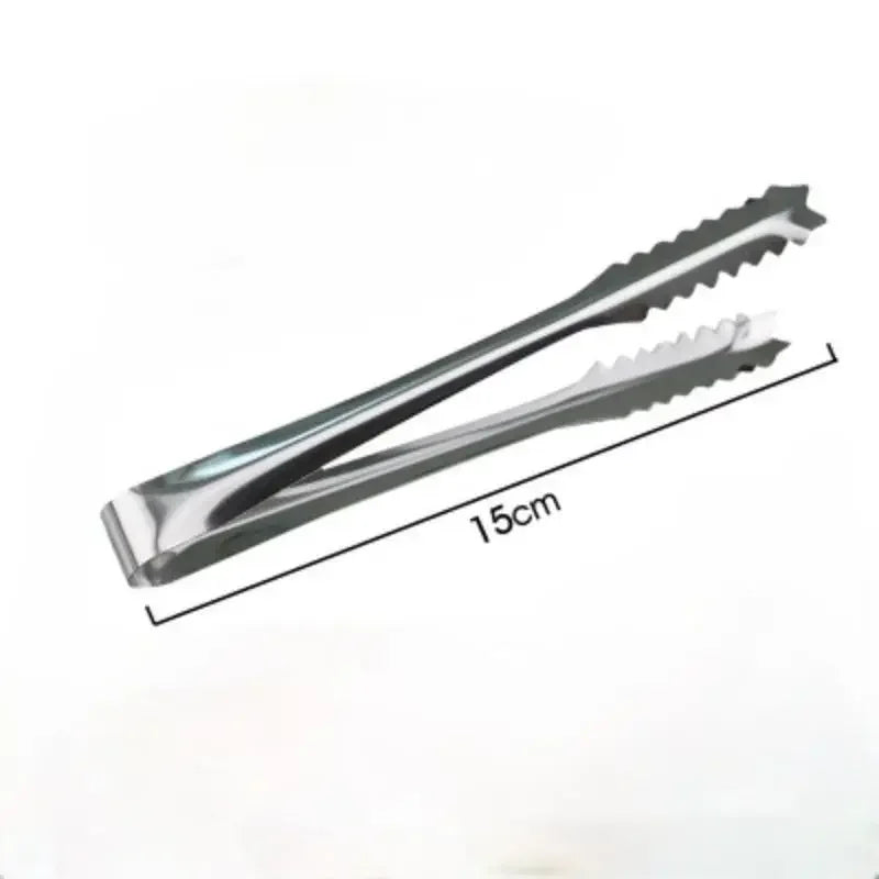 Stainless Steel BBQ Tongs 15cm/19cm - Kitchen, Bread, Ice, Food Clamp