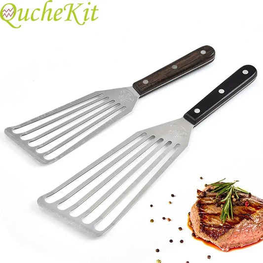 Stainless Steel Cooking Spatula BBQ Grill Turner Frying Steak Shovel Wok Pancake Turner