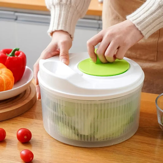 Manual Vegetable Dehydrator Salad Spinner Fruit Lettuce Dryer Kitchen Tool