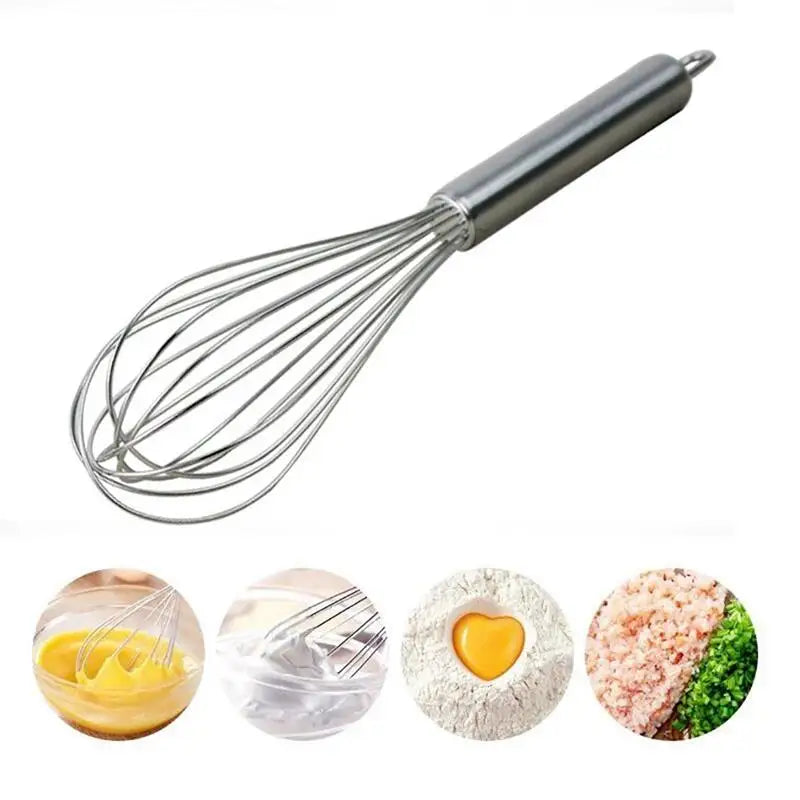 Stainless Steel Balloon Whisk Set - 6/8/10/12 Inch Egg Beater Mixer