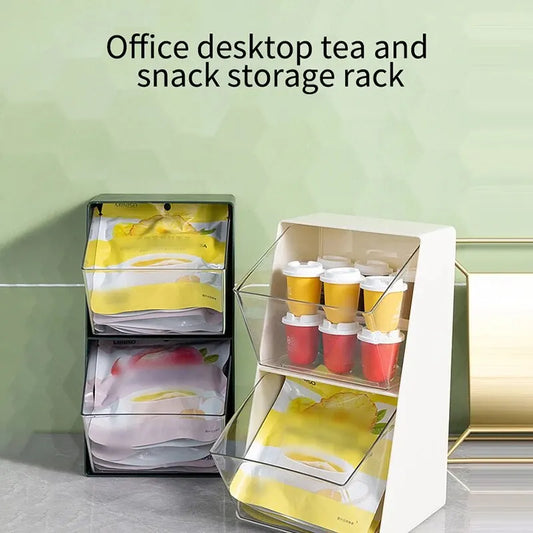 Tea Bag Organizer Drawer Rack Coffee Office Milk Mask Lipstick Cosmetics Kitchen Dormitory Essential