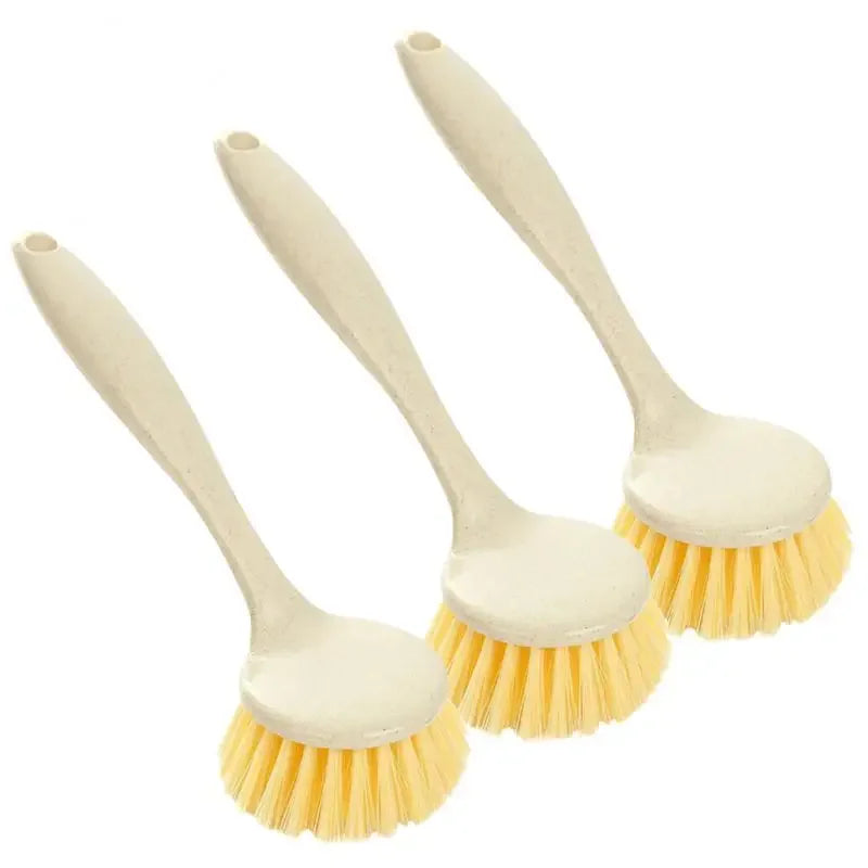 Pan Brush with Long Handle - Non-Stick Oil Scrub Brush for Kitchen Cleaning