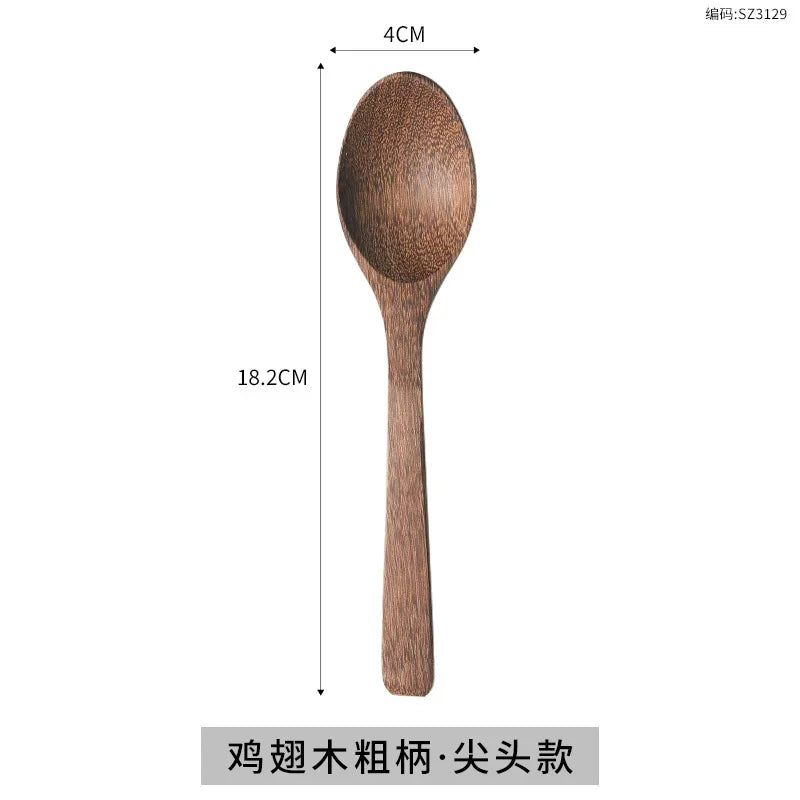 Wooden Spoon Set Rice Spoon Honey Stirrer Kitchen Utensils Dessert Spoon