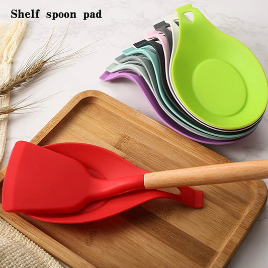 Silicone Heat-Resistant Spoon Rest Kitchen Utensil Holder