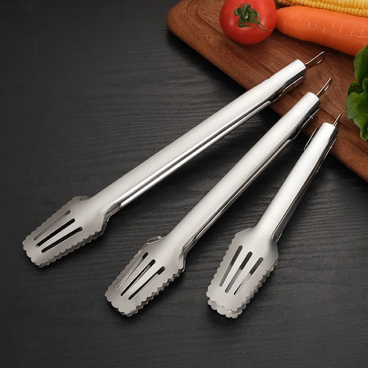 304 Stainless Steel BBQ Tongs Cooking Utensils