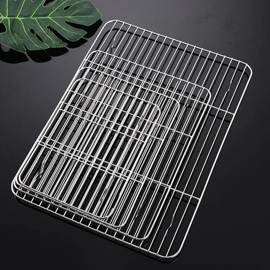 Stainless Steel Non-stick Cooling Rack Baking Tray Pizza Grill Oven Shelf