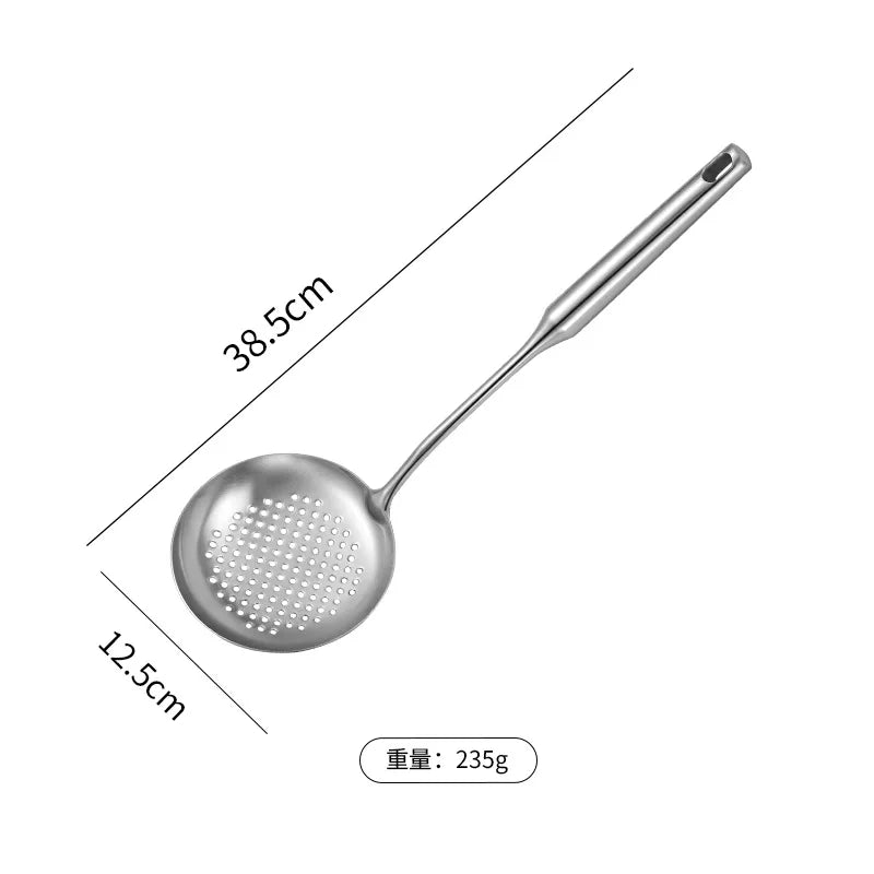 304 Stainless Steel Cooking Utensil Set: Spatula, Shovel, Colander, Rice Spoon, Soup Spoon, Anti-scald Kitchenware