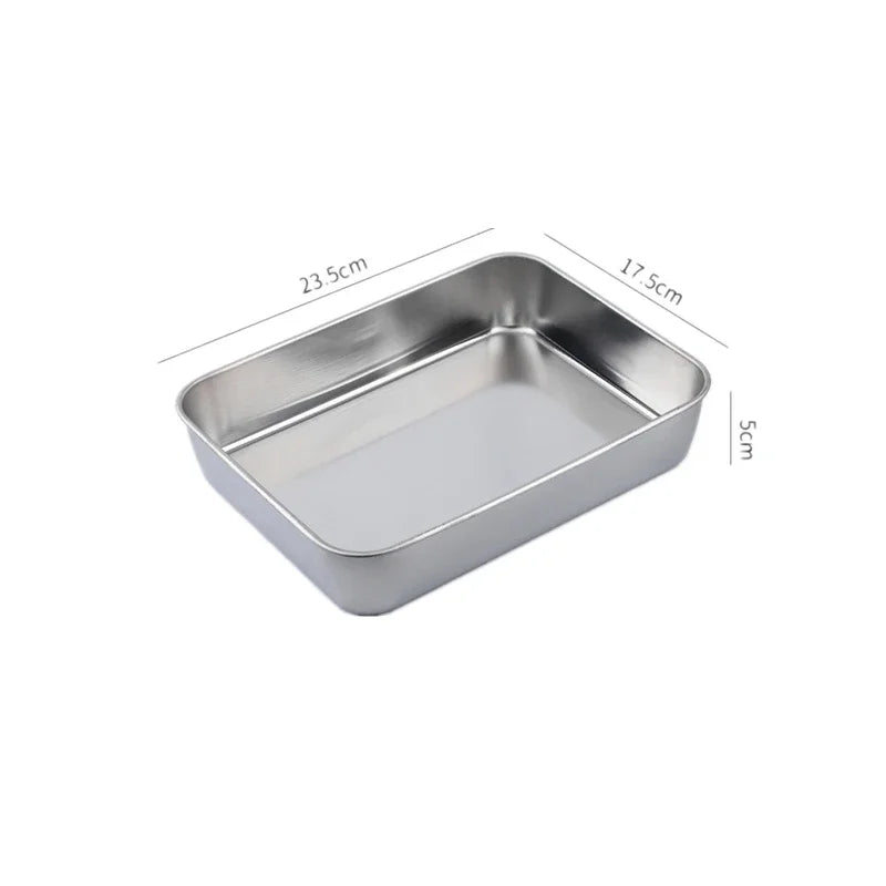 Stainless Steel Non-stick Bakeware with Cooling Rack - Cake Pan, Oven Tray, Pizza Dish