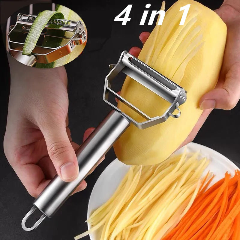 Multifunctional Stainless Steel Vegetable Fruit Peeler Slicer Shredder