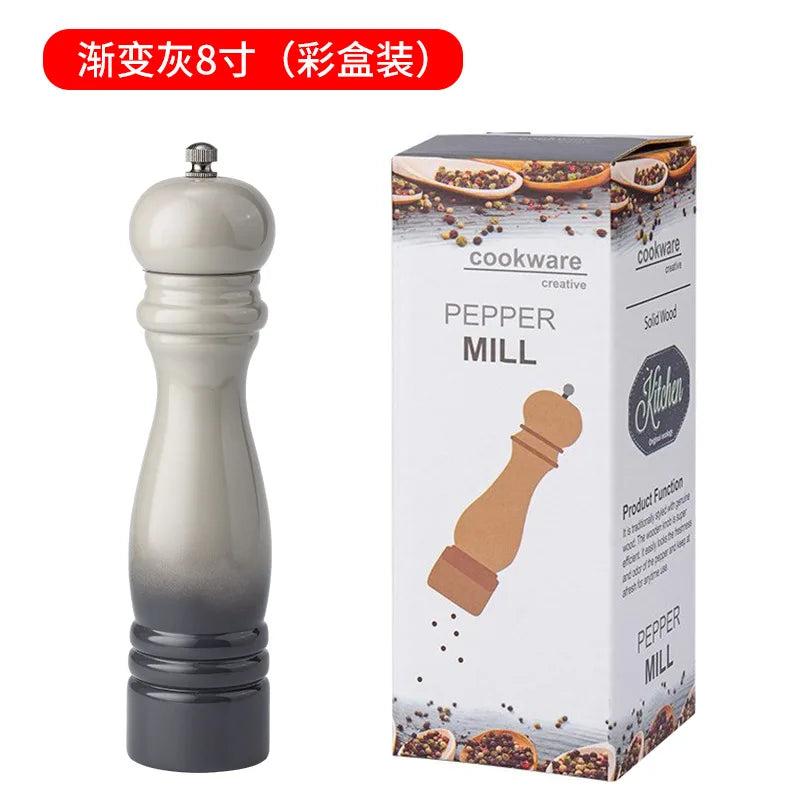 Wooden Salt and Pepper Grinder Manual Bottle for Kitchen Accessories