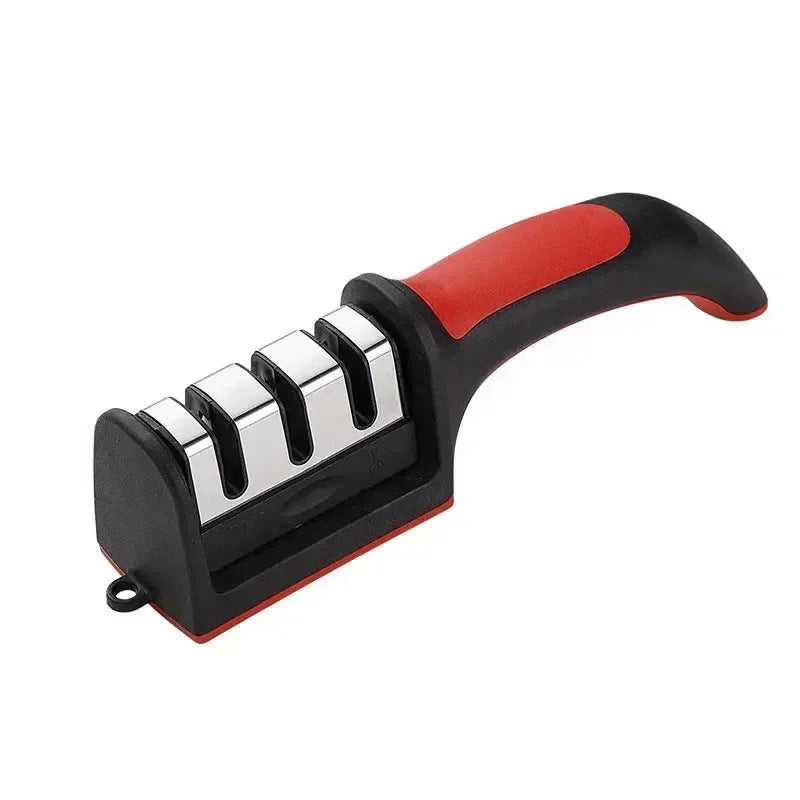 3-in-1 Knife Sharpener with Non-Slip Base