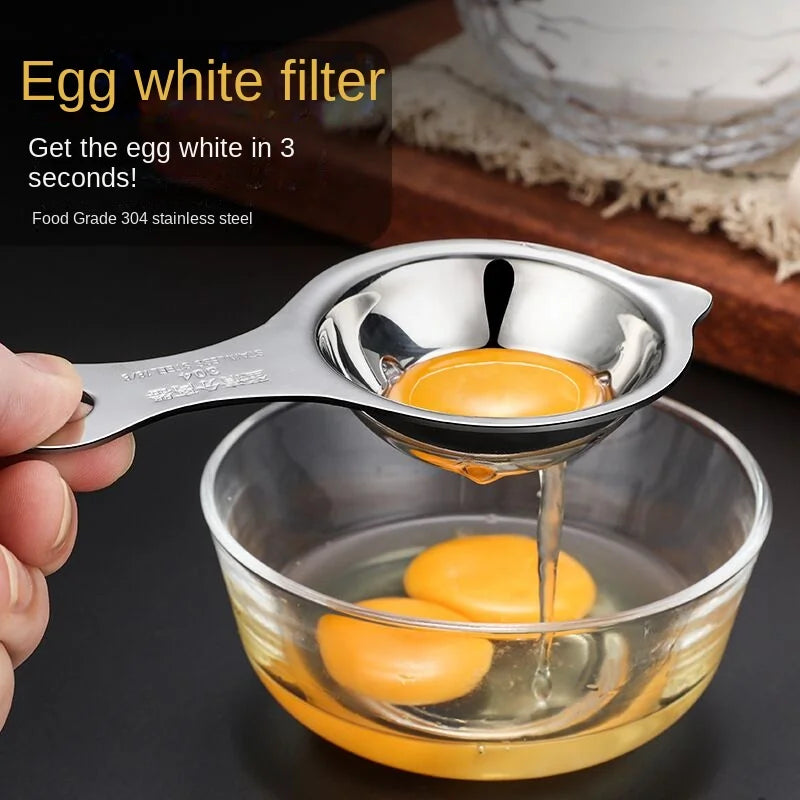 Stainless Steel Egg Yolk Separator Tool for Cooking and Baking