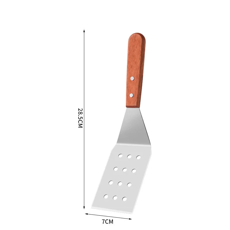 Stainless Steel BBQ Spatula with Wooden Handle