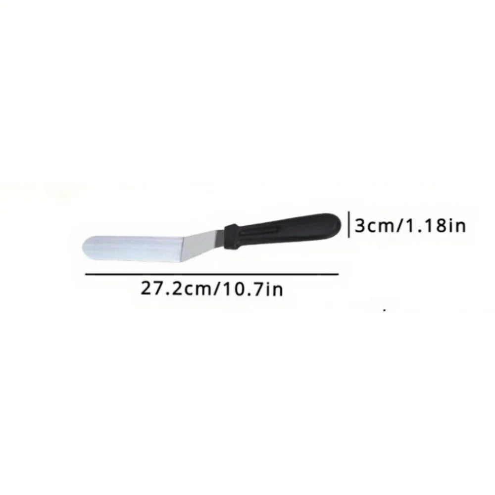 Angled Stainless Steel Icing Spatula Offset Blade for Cake and Pastry