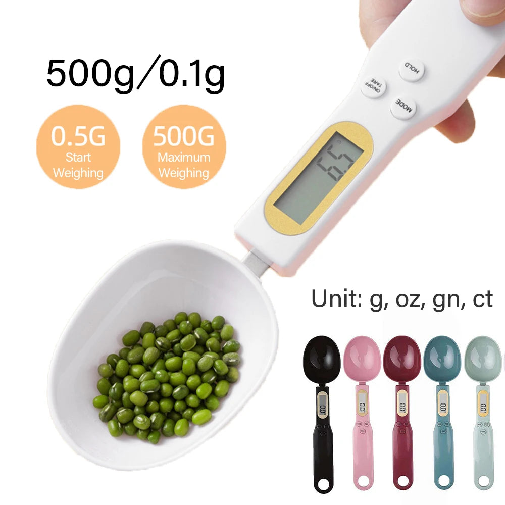 500g Digital Kitchen Scale Spoon with LCD Display