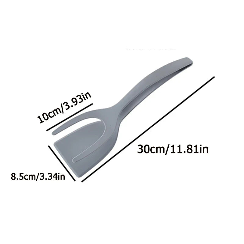 Nylon Grip Flip Tongs Egg & Steak Spatula Turner Kitchen Tool