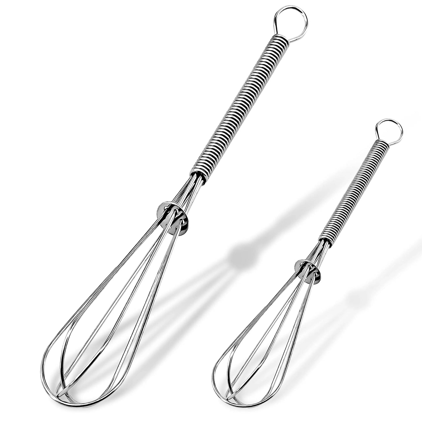 Leeseph Stainless Steel Wire Whisks Set - 5in, 7in, 8in Egg Beater for Cooking & Blending