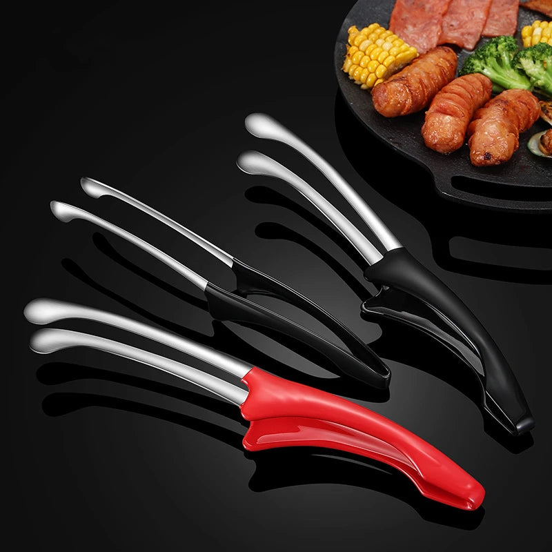 Stainless Steel Silicone Handle Kitchen Tongs