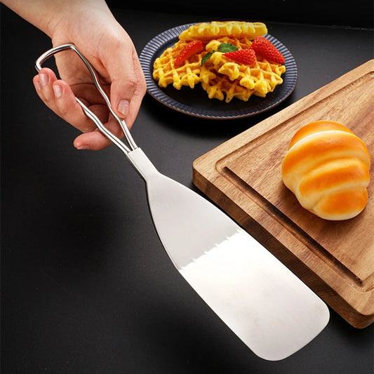 Stainless Steel Square Shovel Spatula with Anti-scalding Handle for BBQ, Pizza, Pancakes, Steak