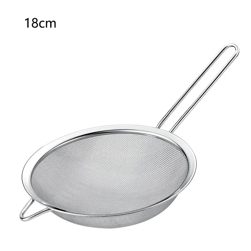 Stainless Steel Mesh Strainer Set - Oil, Flour, Sieve, Baking Tools