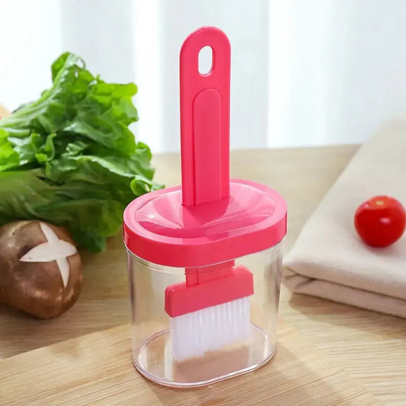 Oil Brush with Integrated Bottle for High-Temperature Baking