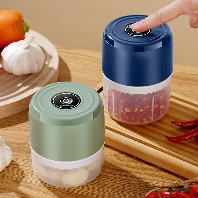 Electric Mini Garlic Chopper USB Grinder - Durable Kitchen Tool for Garlic, Ginger, Vegetables